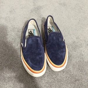 VANS SUEDE SLIP ON SHOES